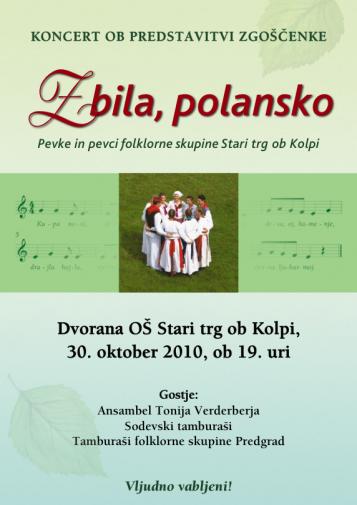 Ansambel Tonija Verderberja nastopil na koncertu Zbila, polansko